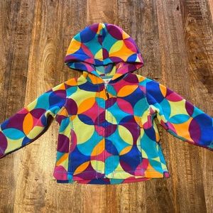 Hanna Andersson size 80 toddler baby rainbow color lightweight fleece sweater